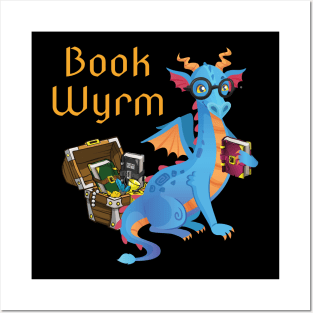 Book Wyrm Reading Dragon Posters and Art